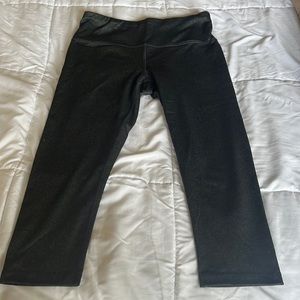 Ladies dark gray capri exercise pants